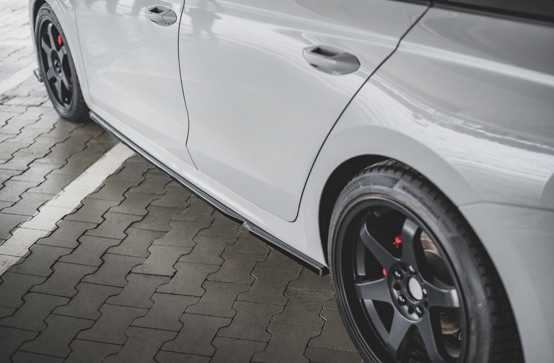 Seitenschweller Ansatz für V.1 für Skoda Octavia RS Mk4 Carbon Look