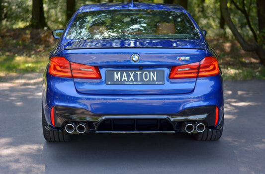 Mittlerer Diffusor Heck Ansatz für BMW M5 F90 schwarz Hochglanz