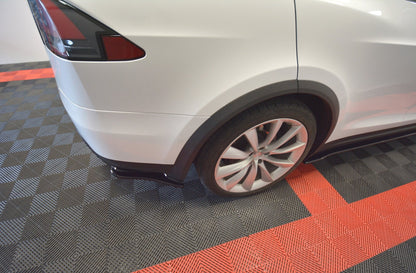 Heck Ansatz Flaps Diffusor V.1 für TESLA MODEL X  schwarz matt