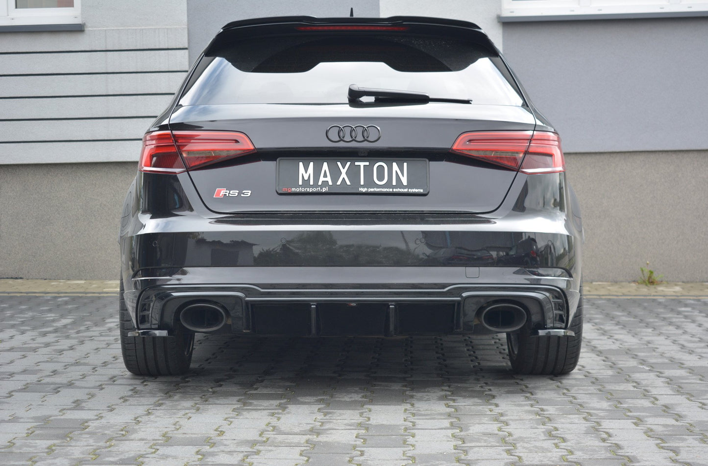 Diffusor Heck Ansatz für Audi RS3 8V FL Sportback Carbon Look