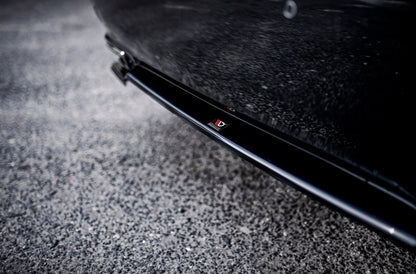Mittlerer Diffusor Heck Ansatz für Lexus LS Mk4 Facelift schwarz matt