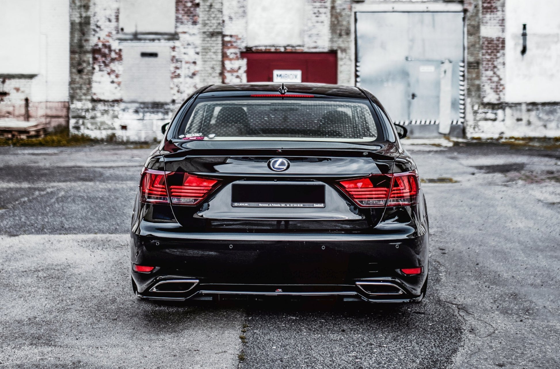 Mittlerer Diffusor Heck Ansatz DTM Look für Lexus LS Mk4 Facelift Carbon Look