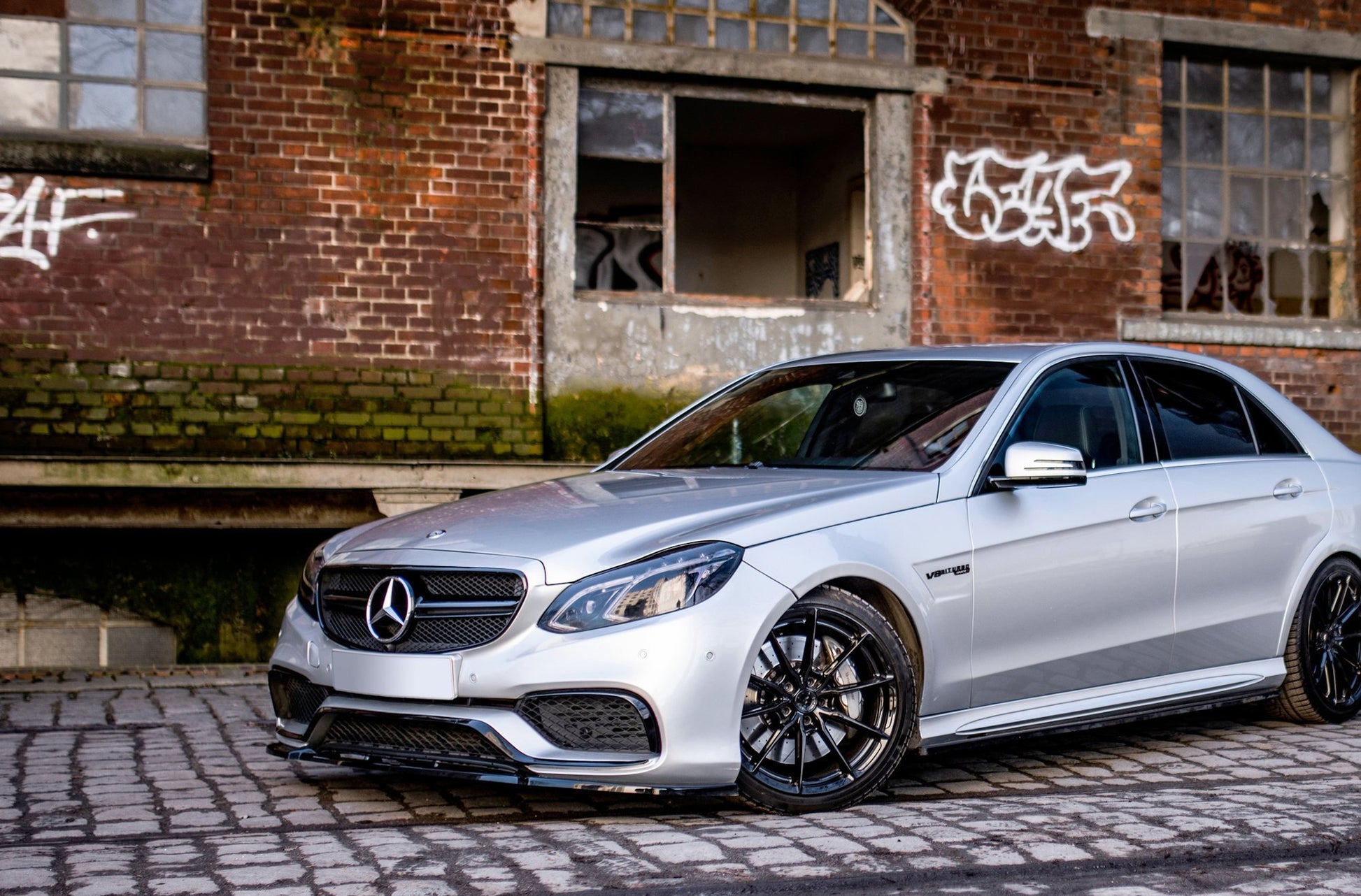 Seitenschweller Ansatz für Mercedes-Benz E63 AMG / AMG-Line Limousine W212 Facelift Carbon Look