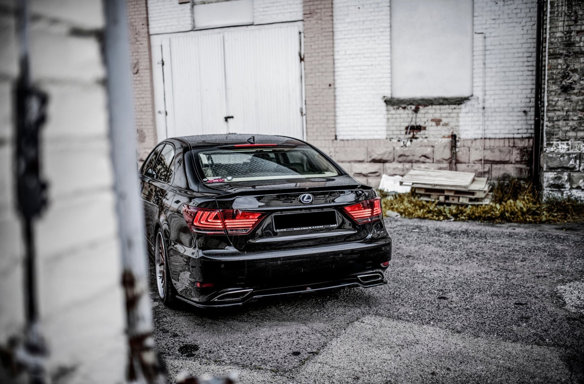Mittlerer Diffusor Heck Ansatz für Lexus LS Mk4 Facelift Carbon Look