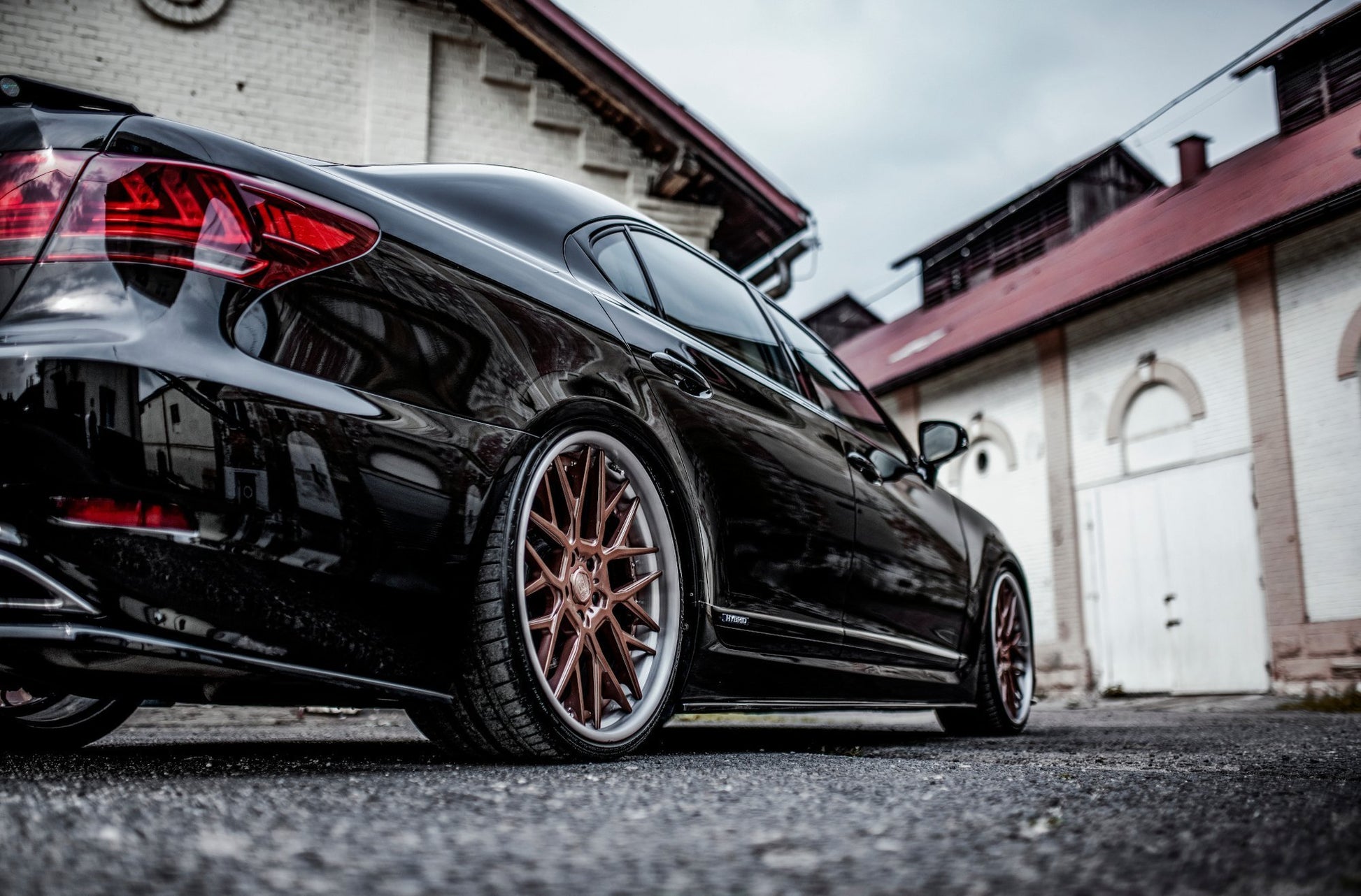 Seitenschweller Ansatz für Lexus LS Long Wheelbase Mk4 Facelift schwarz matt