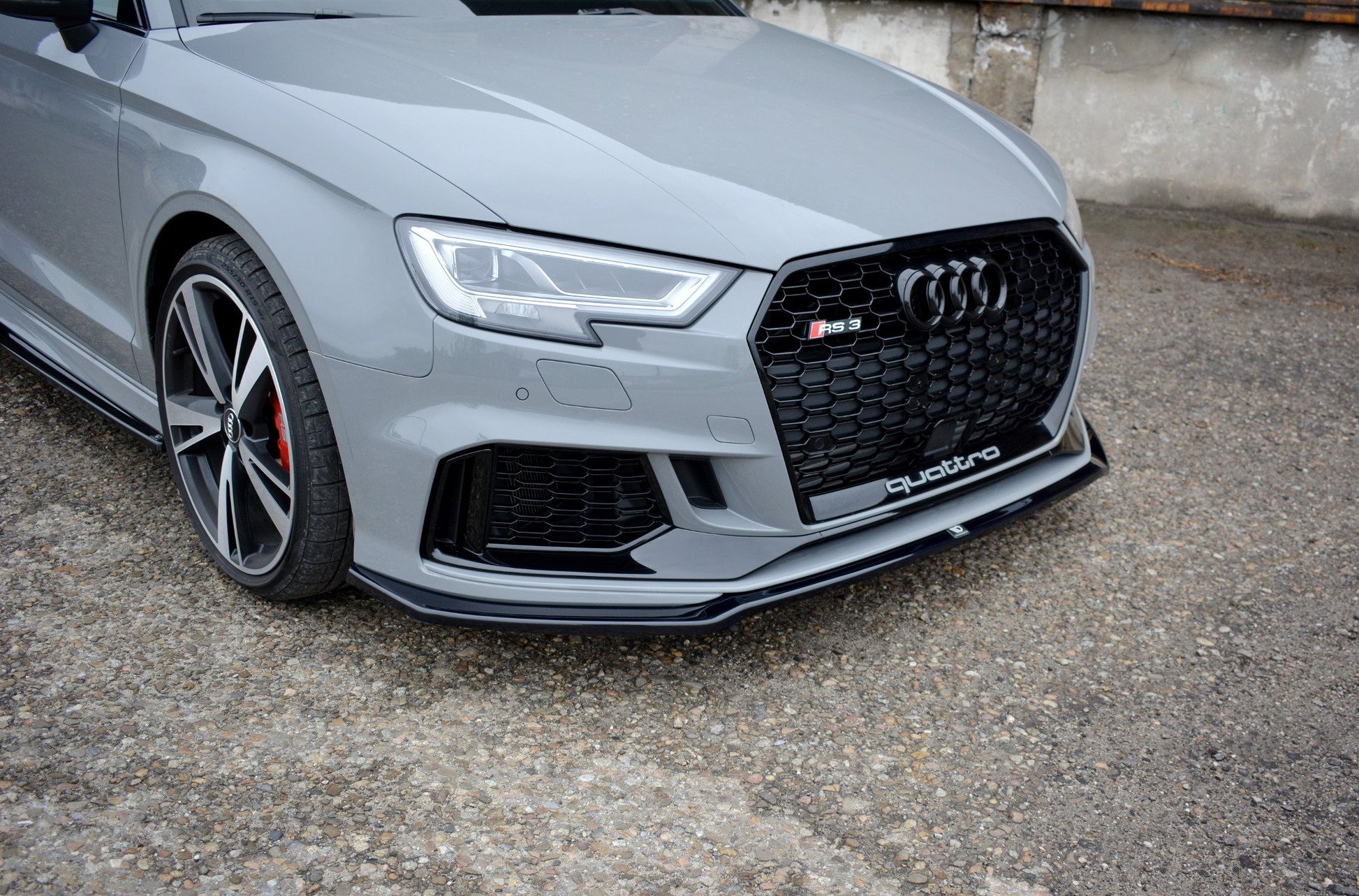 Front Ansatz V.2 für Audi RS3 8V FL Limousine schwarz matt