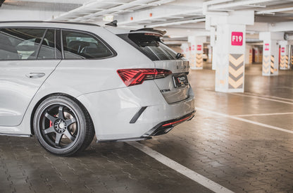 Heck Ansatz Flaps Diffusor V.1 für Skoda Octavia RS Mk4 schwarz matt