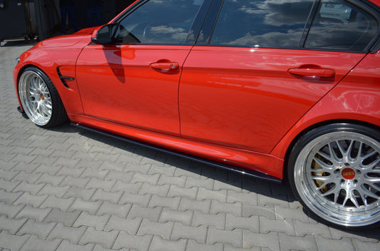 Seitenschweller Ansatz für V.1 für BMW M3 F80 schwarz Hochglanz