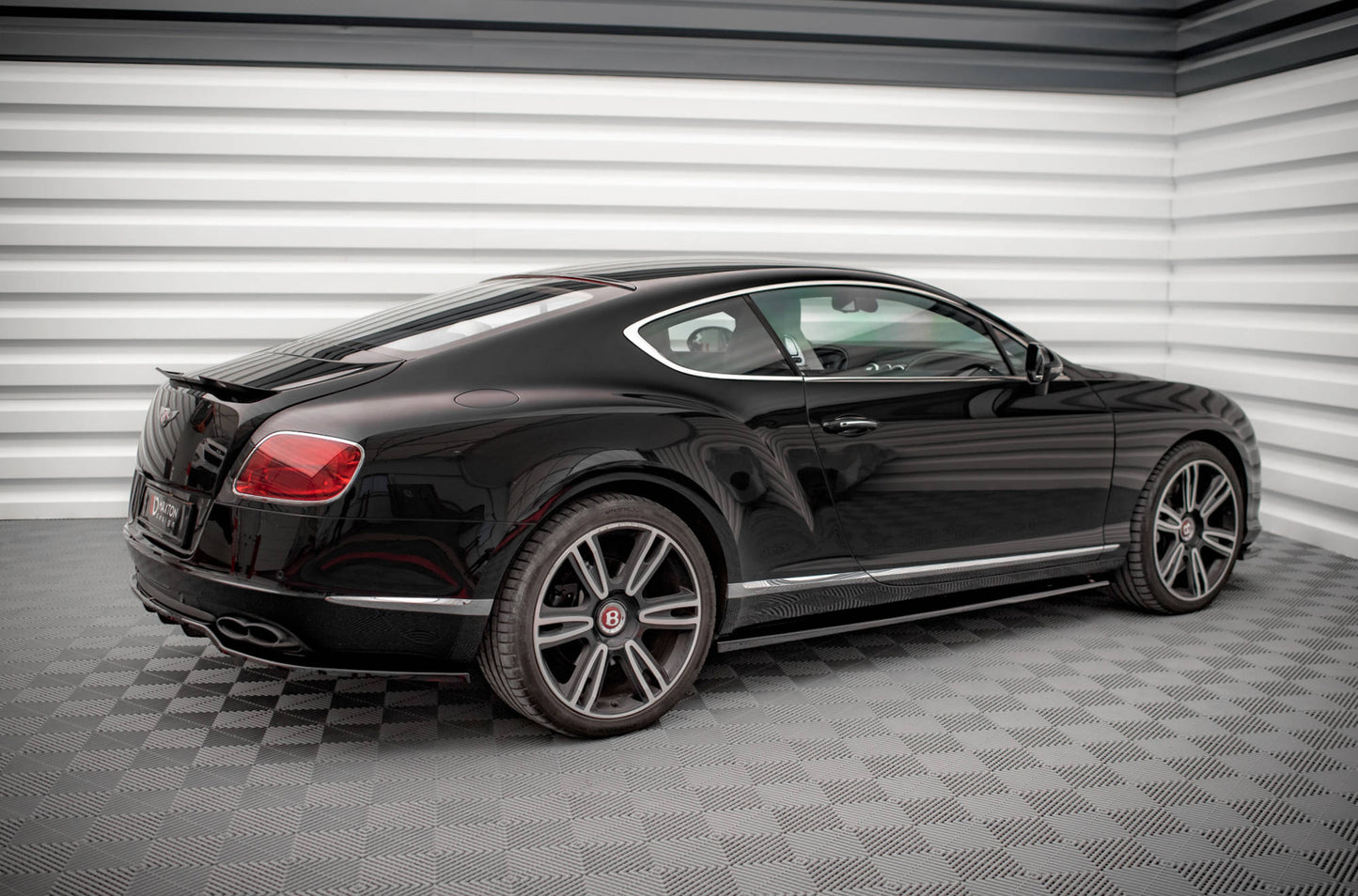 Seitenschweller Ansatz für Bentley Continental GT V8 S Mk2 schwarz matt