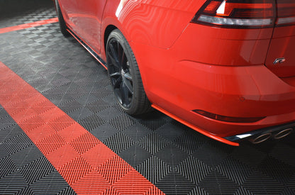 Heck Ansatz Flaps Diffusor V.2 für VW GOLF 7 R VARIANT FACELIFT  schwarz matt