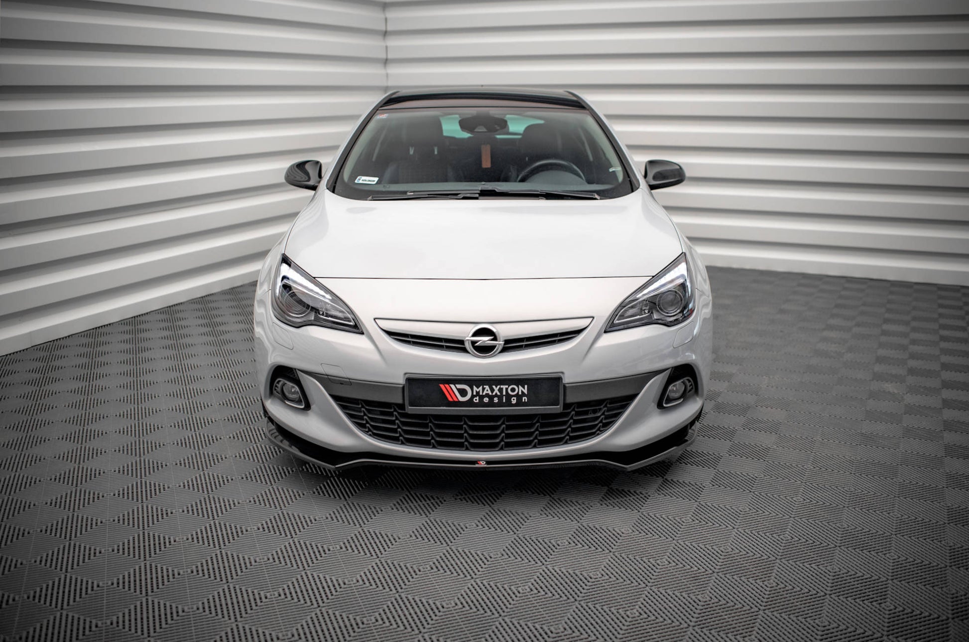 Front Ansatz V.2 für Opel Astra GTC OPC-Line J schwarz Hochglanz