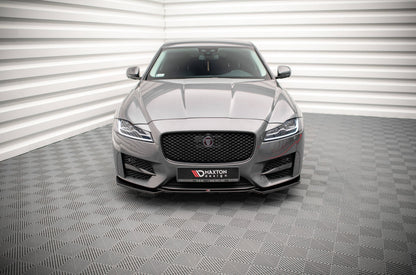 Front Ansatz V.1 für Jaguar XF R-Sport Mk2 schwarz matt