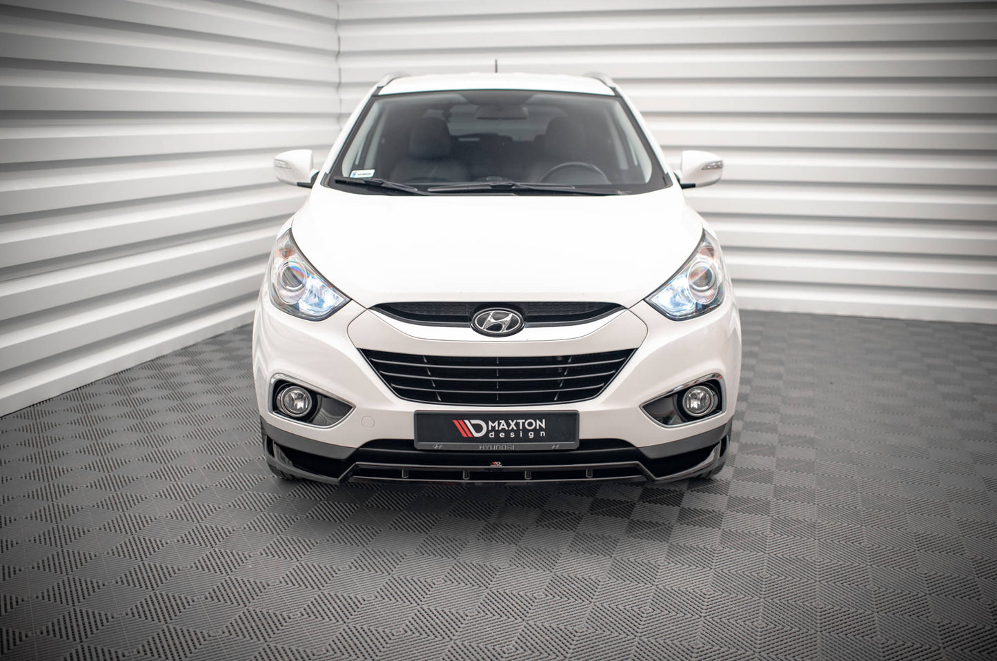 Front Ansatz für Hyundai ix35 Mk1 schwarz Hochglanz