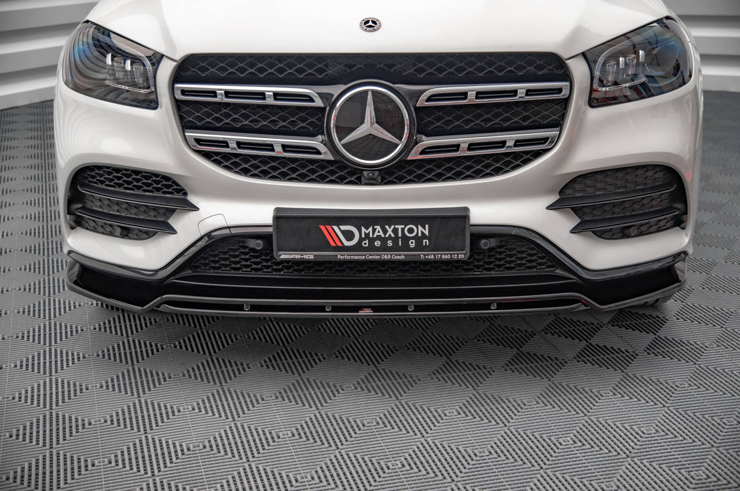 Front Ansatz für Mercedes-Benz GLS AMG-Line X167 schwarz Hochglanz
