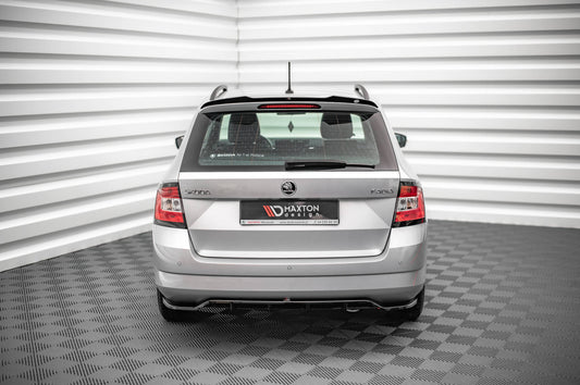 Spoiler CAP für Skoda Fabia Combi Mk3 schwarz Hochglanz