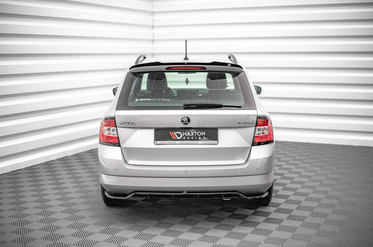 Mittlerer Diffusor Heck Ansatz DTM Look für Skoda Fabia Combi Mk3 Carbon Look