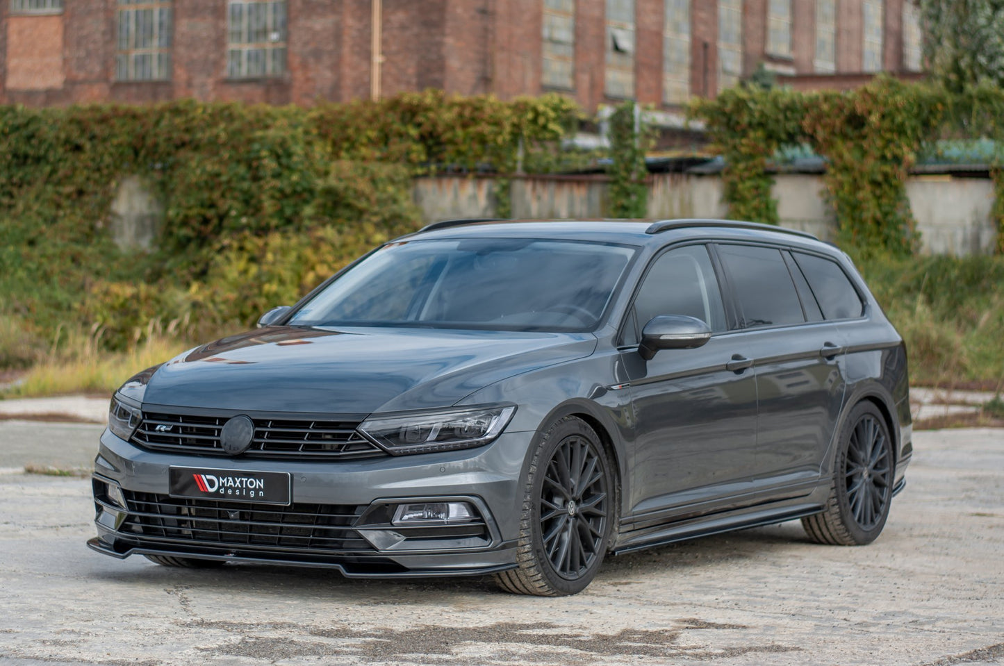 Seitenschweller Ansatz für Volkswagen Passat R-Line B8 schwarz matt