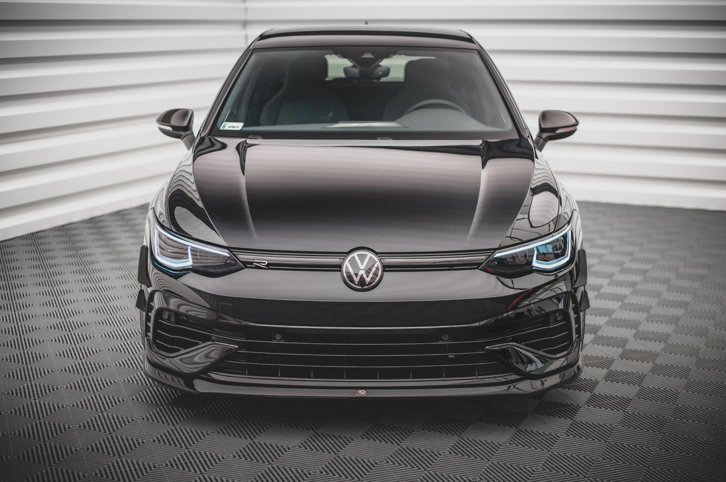 Front Ansatz V.5 für Volkswagen Golf R Mk8 schwarz matt