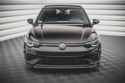Front Ansatz V.5 für Volkswagen Golf R Mk8 schwarz Hochglanz