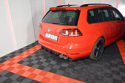 Diffusor Heck Ansatz für VW GOLF 7 R VARIANT FACELIFT  schwarz Hochglanz