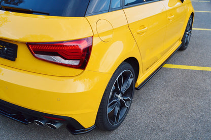 Seitenschweller Ansatz für Audi S1 8X schwarz matt