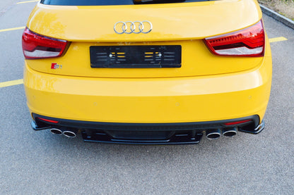 Mittlerer Diffusor Heck Ansatz für Audi S1 8X Carbon Look