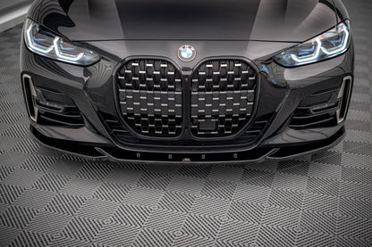Front Ansatz V.4 für BMW 4er M-Paket G22 schwarz Hochglanz