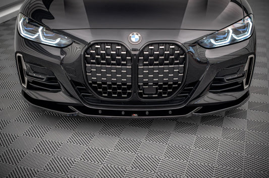 Front Ansatz V.4 für BMW 4er M-Paket G22 schwarz Hochglanz