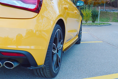 Heck Ansatz Flaps Diffusor für Audi S1 8X Carbon Look