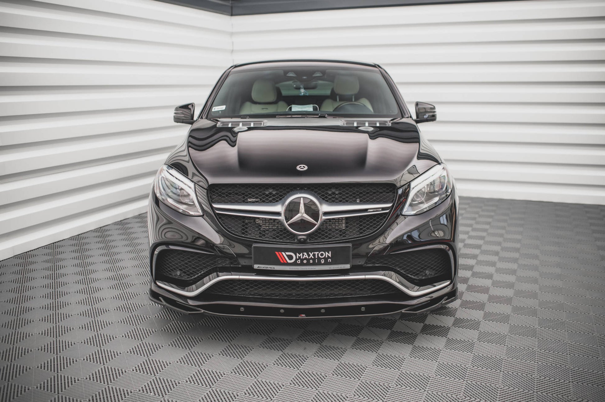 Front Ansatz V.2 für Mercedes-Benz GLE Coupe 63 AMG C292 schwarz Hochglanz