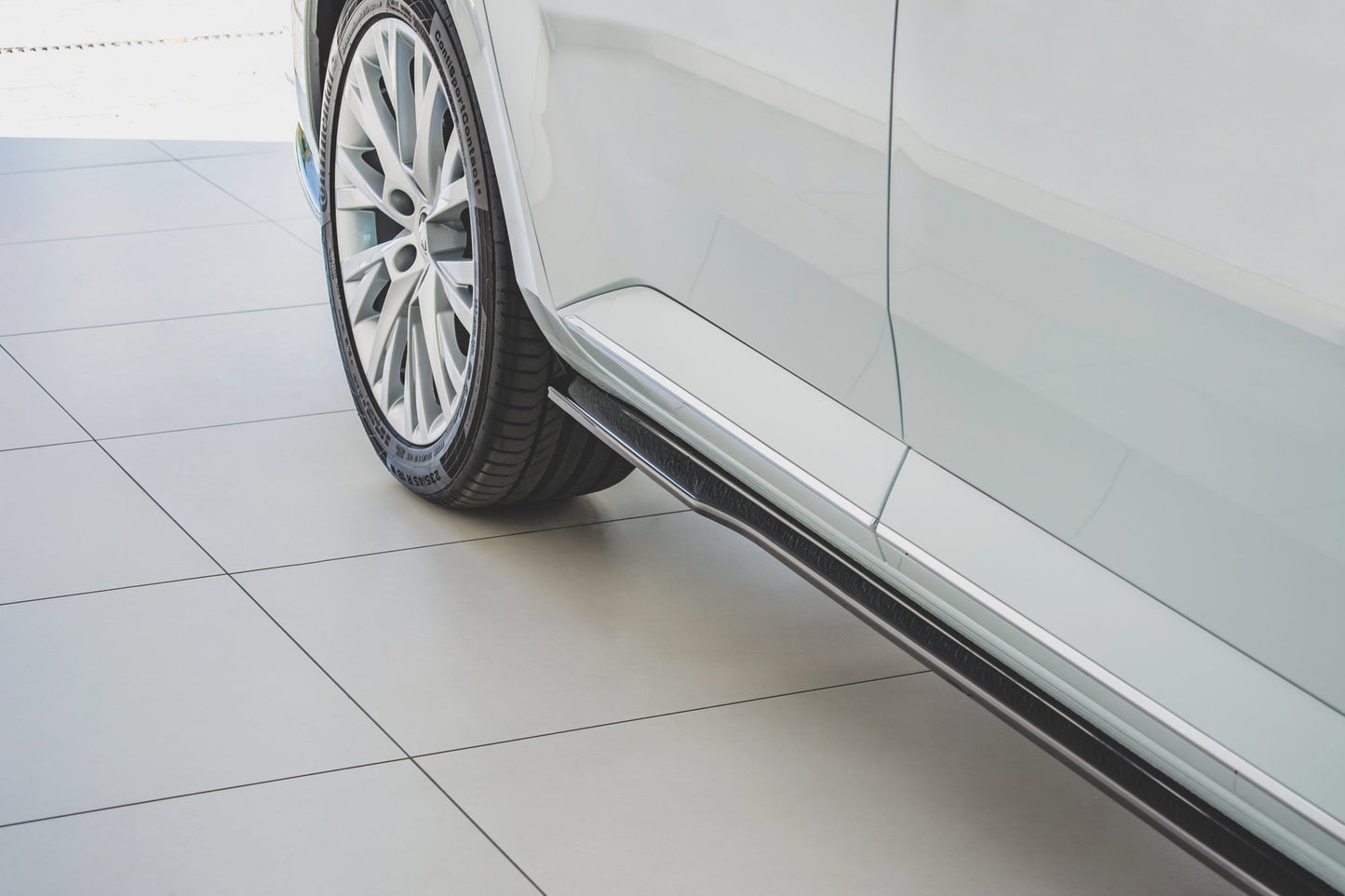 Seitenschweller Ansatz für Skoda Superb Mk3 FL schwarz Hochglanz