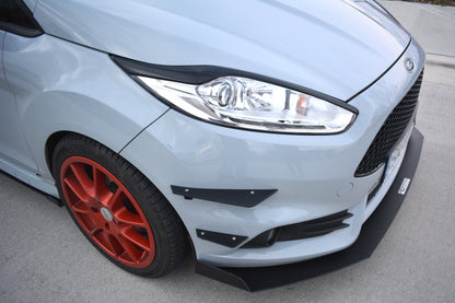 Scheinwerfer Blenden Böser Blick V.2 für Ford Fiesta ST / ST-Line / Standard Mk7 FL schwarz Hochglanz