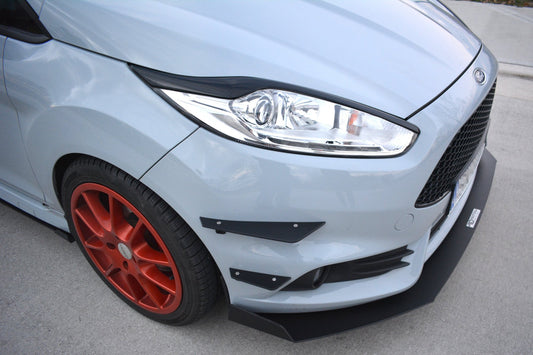 Scheinwerfer Blenden Böser Blick V.2 für Ford Fiesta ST / ST-Line / Standard Mk7 FL schwarz Hochglanz