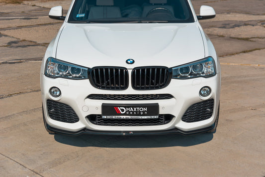 Front Ansatz für BMW X3 F25 M-Paket Facelift schwarz matt