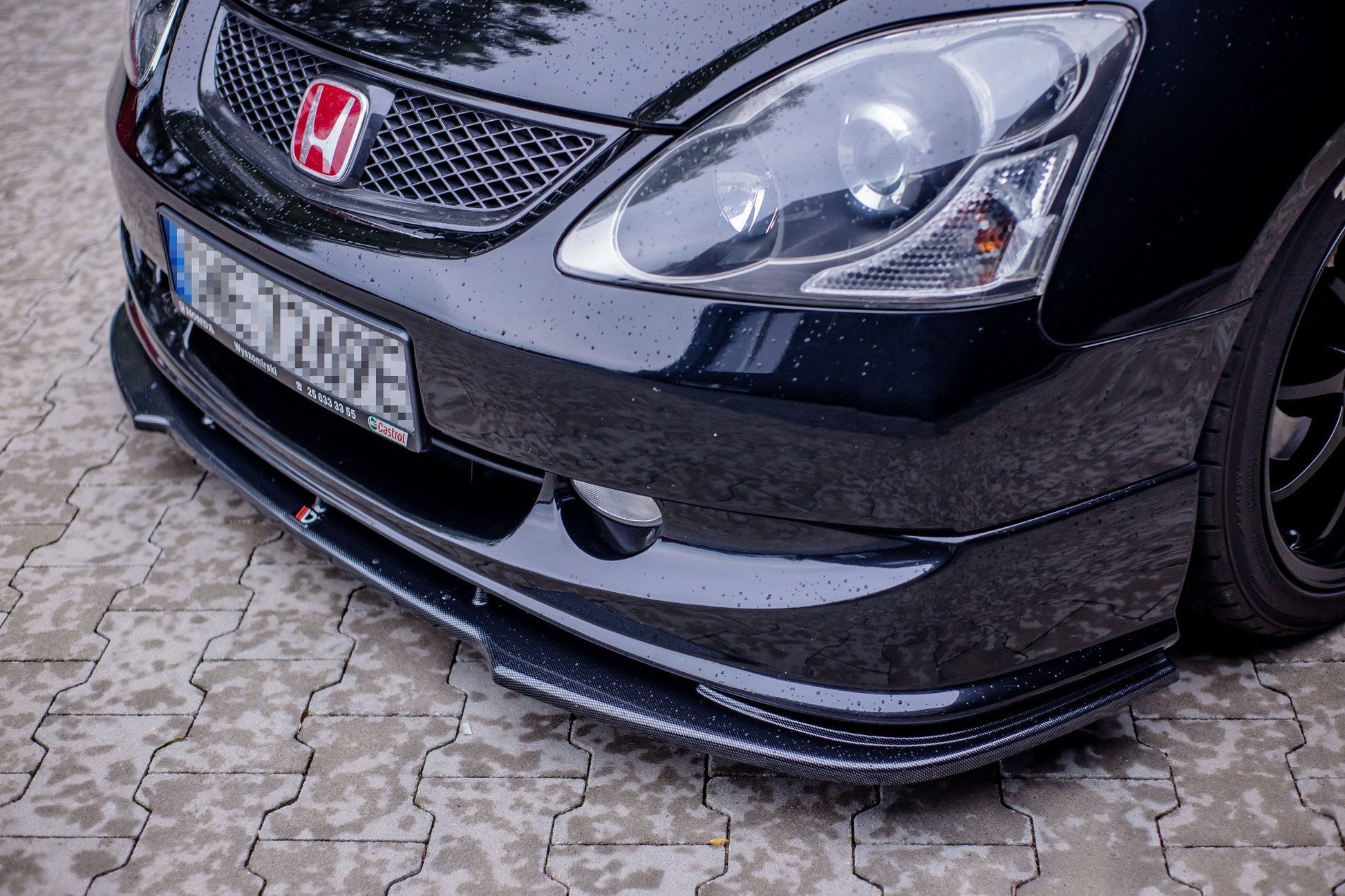 Front Ansatz V.1 für HONDA CIVIC EP3 (MK7) TYPE-R/S FACELIFT  schwarz Hochglanz