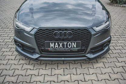 Front Ansatz für Audi S6 / A6 S-Line C7 FL  schwarz matt