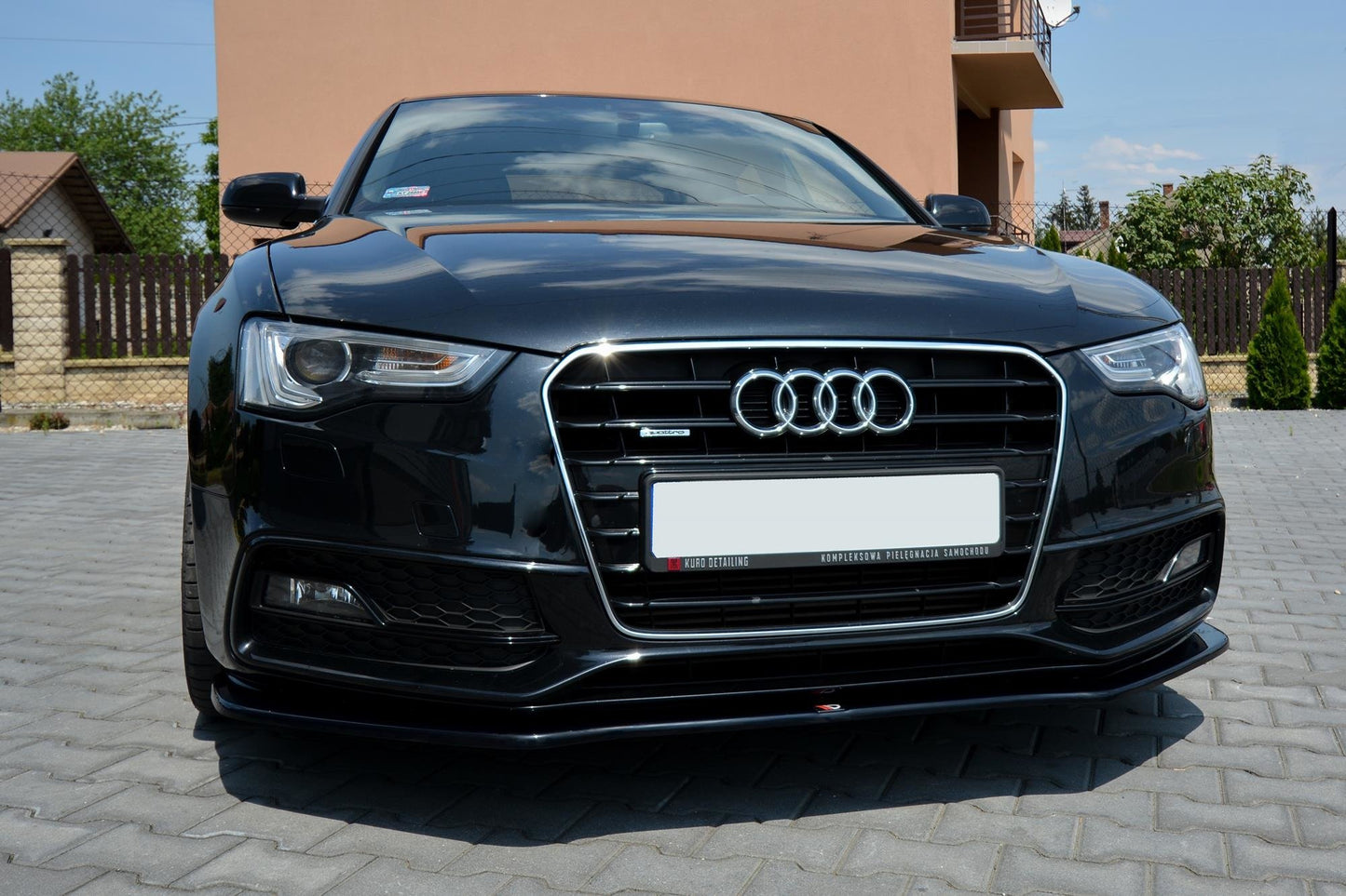 Front Ansatz V.2 für Audi S5 / A5 S-Line 8T FL schwarz Hochglanz
