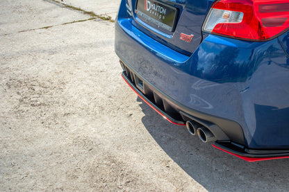 Mittlerer Diffusor Heck Ansatz V.2 für SUBARU WRX STI Carbon Look
