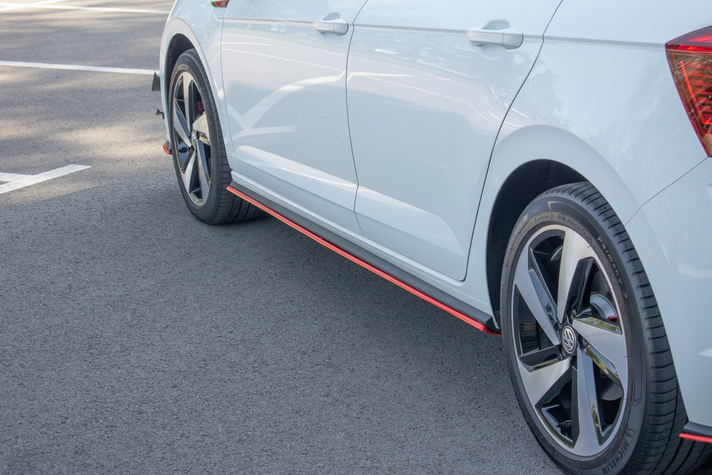 Seitenschweller Ansatz für VW POLO MK6 GTI schwarz matt