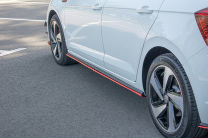 Seitenschweller Ansatz für VW POLO MK6 GTI schwarz matt
