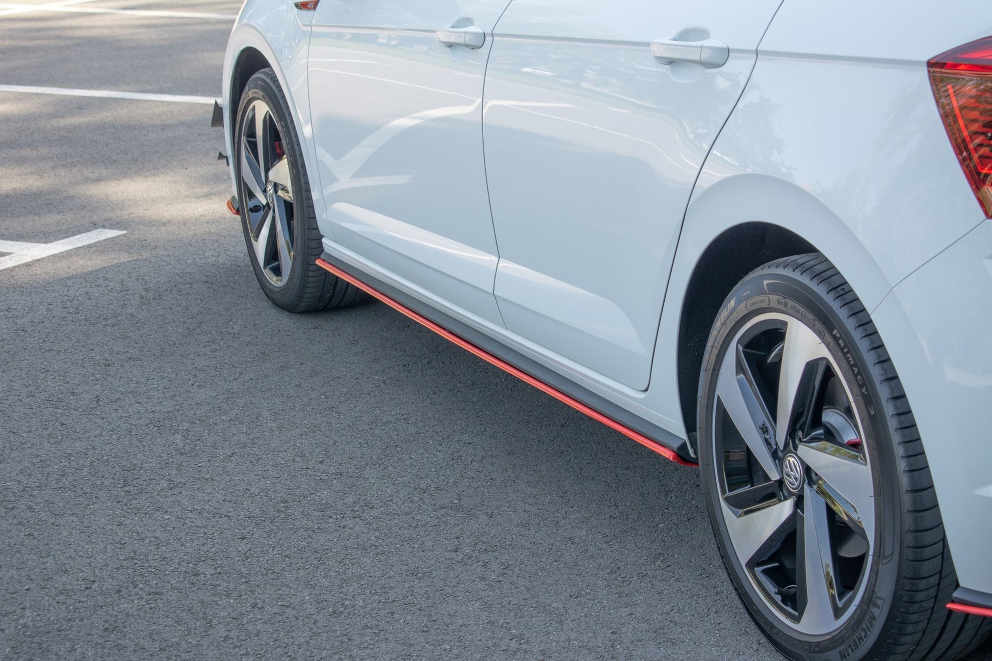 Seitenschweller Ansatz für VW POLO MK6 GTI Carbon Look