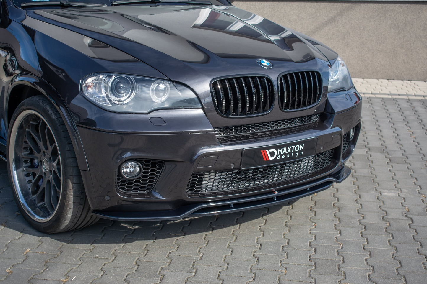 Front Ansatz für  BMW X5 E70 Facelift M Paket schwarz Hochglanz