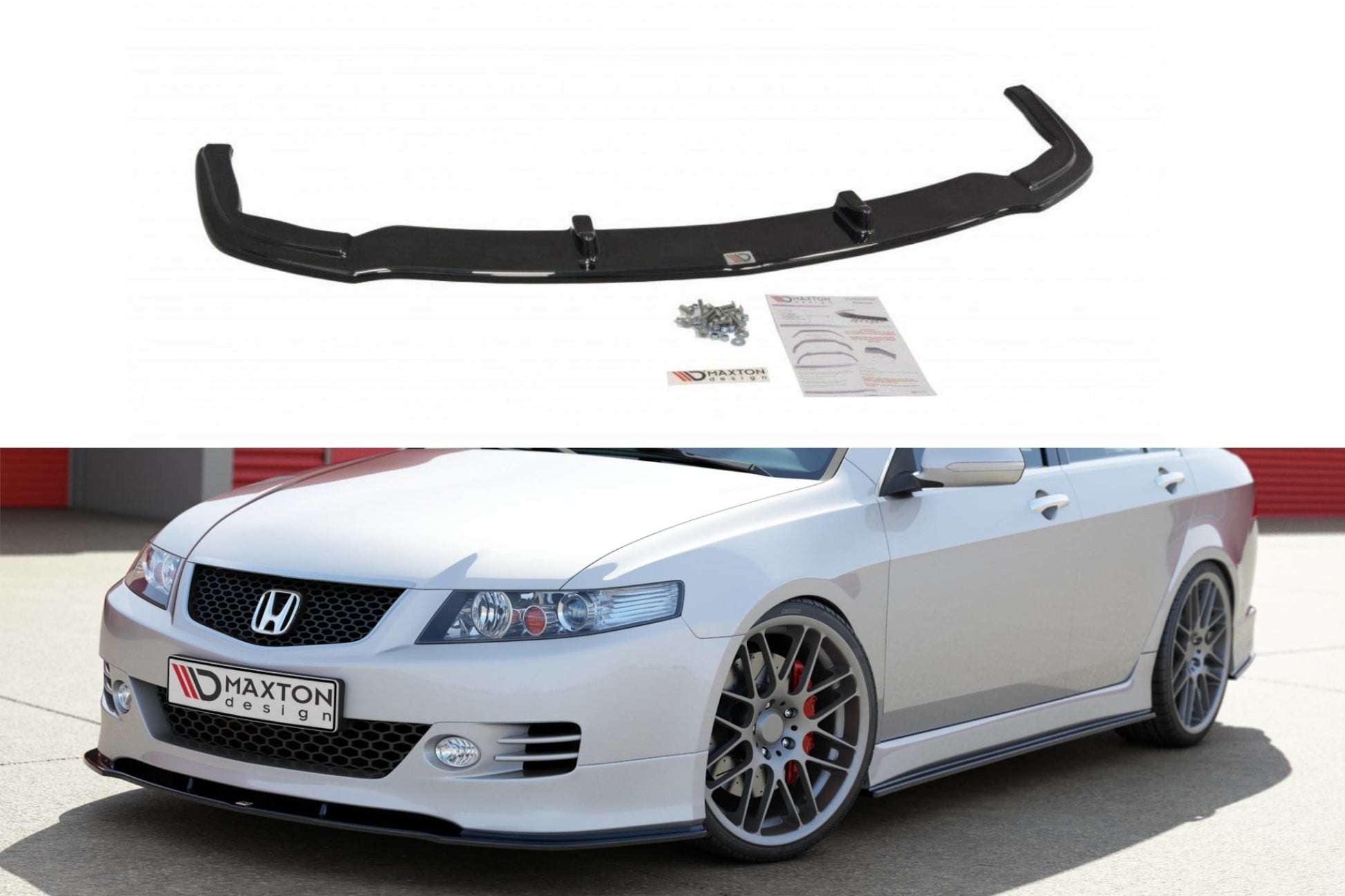 Front Ansatz für HONDA ACCORD VII TYPE-S schwarz Hochglanz
