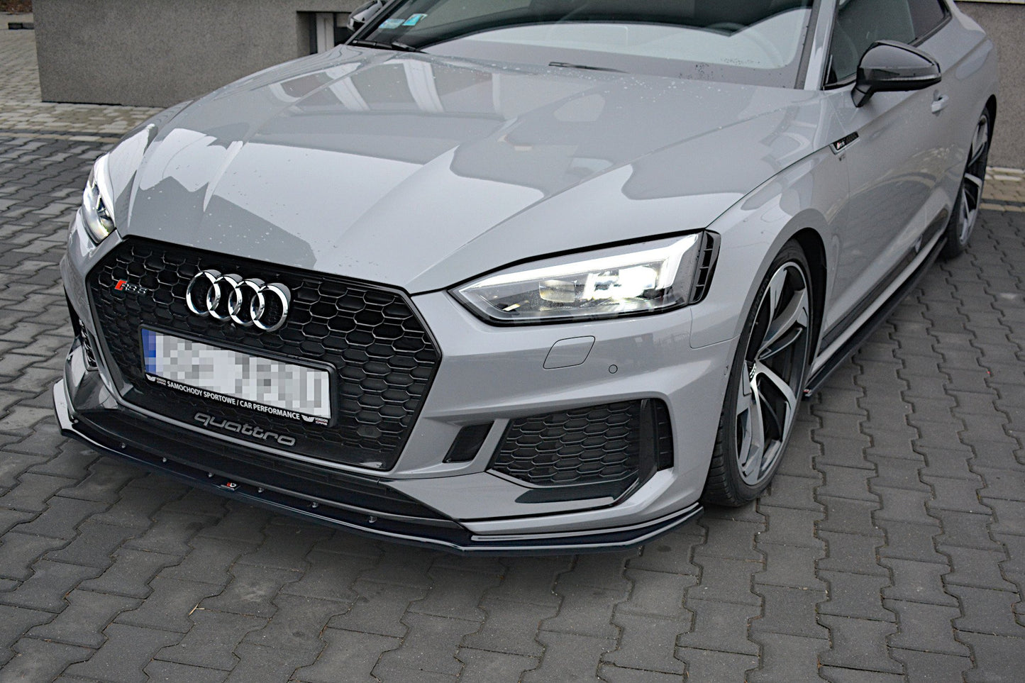 Front Ansatz V.1 für Audi RS5 F5 Coupe / Sportback schwarz Hochglanz