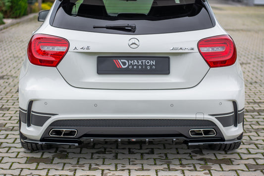 Heck Ansatz Flaps Diffusor für Mercedes A45 AMG W176 Carbon Look