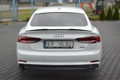 Heck Ansatz Flaps Diffusor für Audi A5 S-Line F5 Sportback  schwarz matt