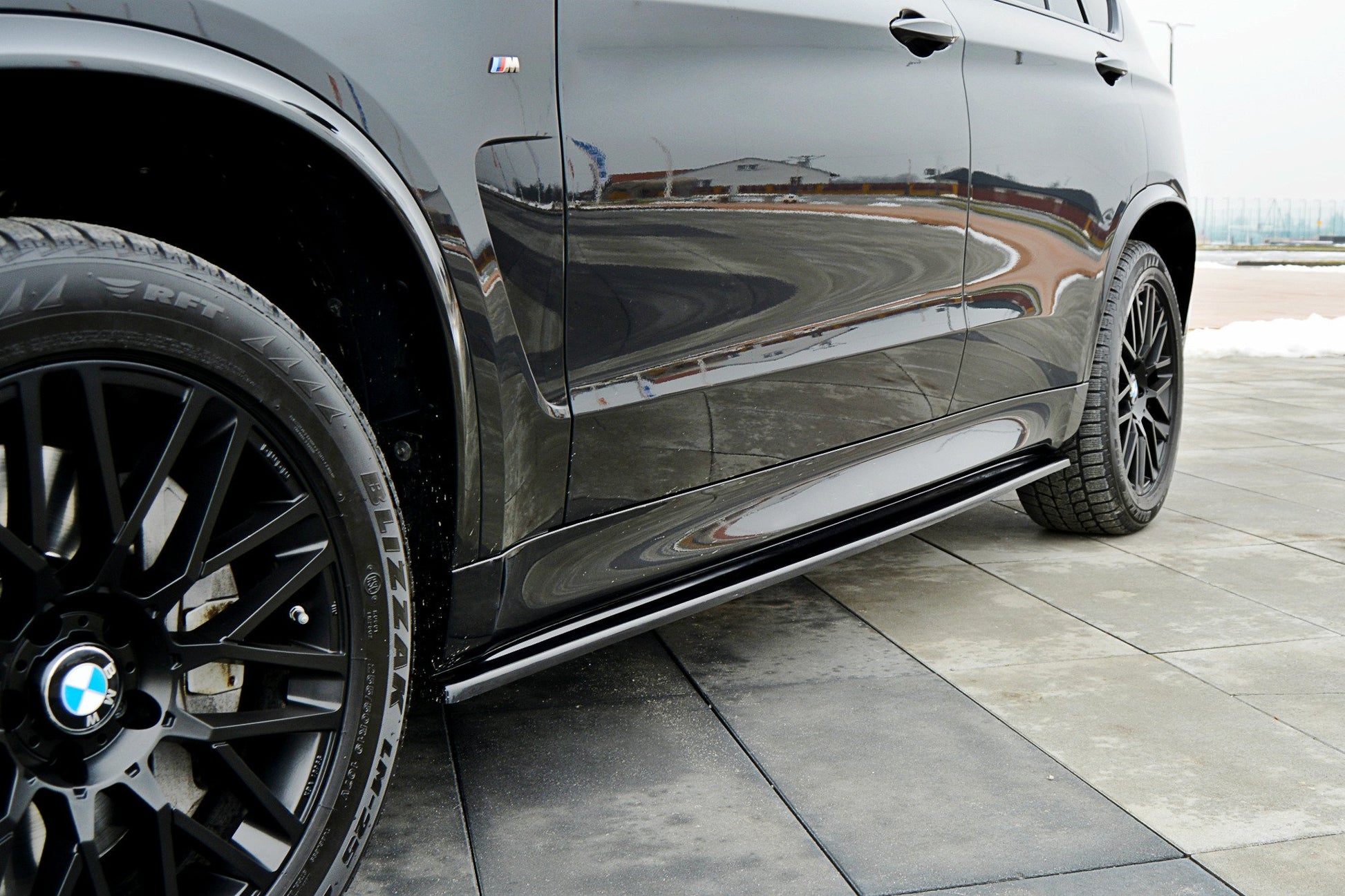 Seitenschweller Ansatz für BMW X5 F15 M Paket Carbon Look