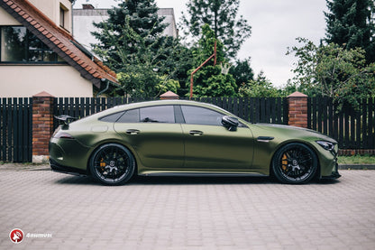 Heck Ansatz Flaps Diffusor für Mercedes-AMG GT 63 S 4-Door Coupe Aero Carbon Look