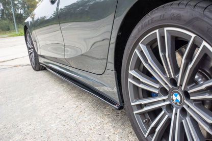 Seitenschweller Ansatz für BMW 3er G20 M Paket Carbon Look