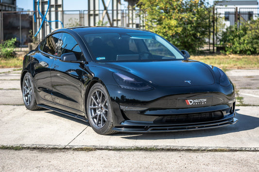 Front Ansatz V.2 für Tesla Model 3 schwarz matt